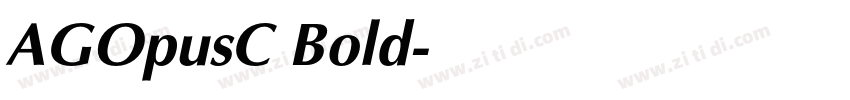 AGOpusC Bold字体转换